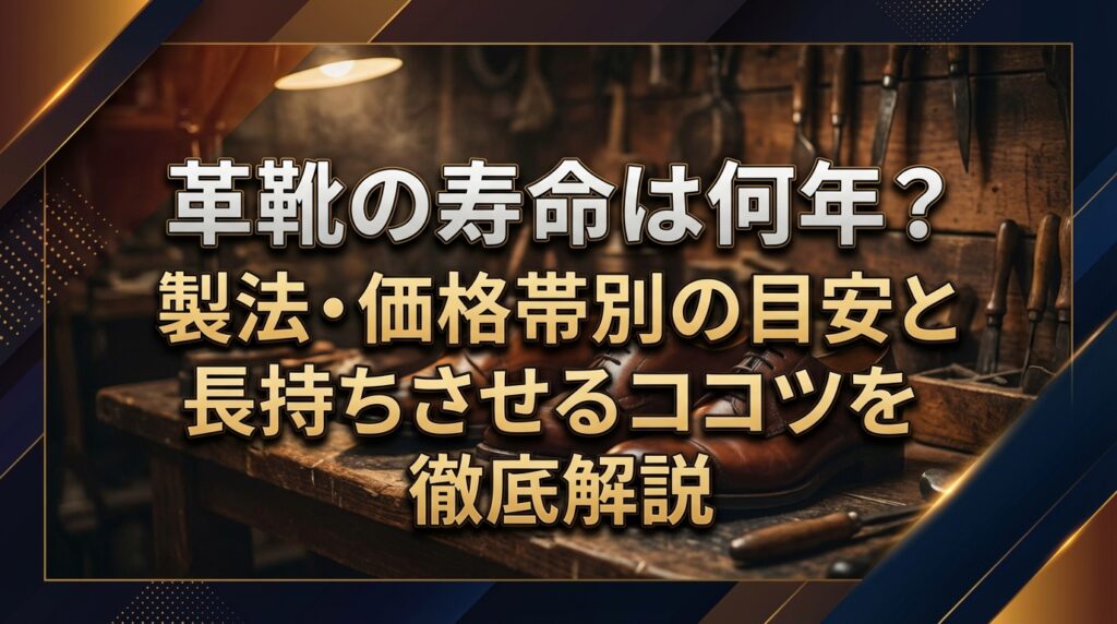 革靴の寿命は何年？製法・価格帯別の目安と長持ちさせるコツを徹底解説