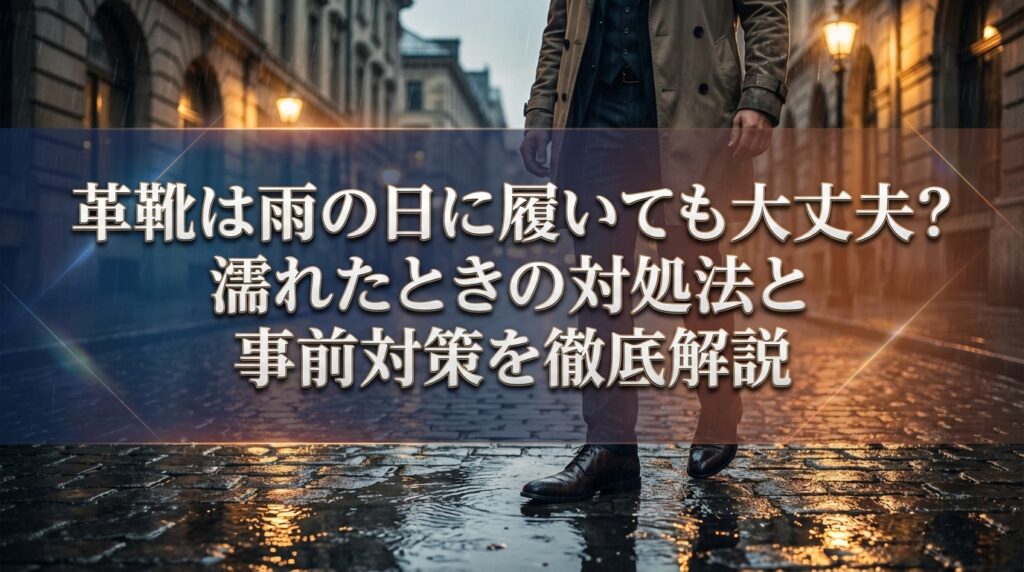 革靴は雨の日に履いても大丈夫？濡れたときの対処法と事前対策を徹底解説