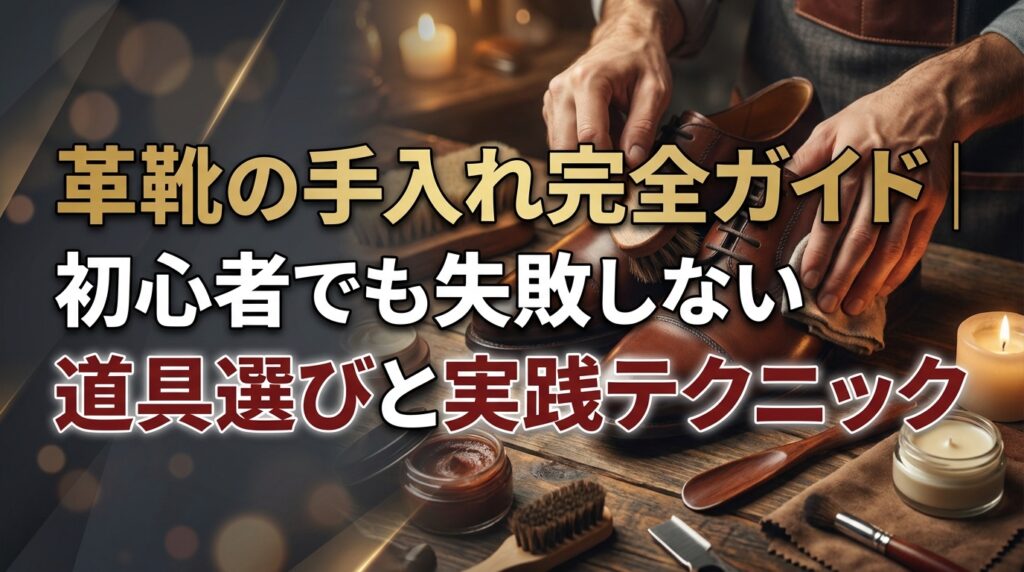 革靴の手入れ完全ガイド｜初心者でも失敗しない道具選びと実践テクニック