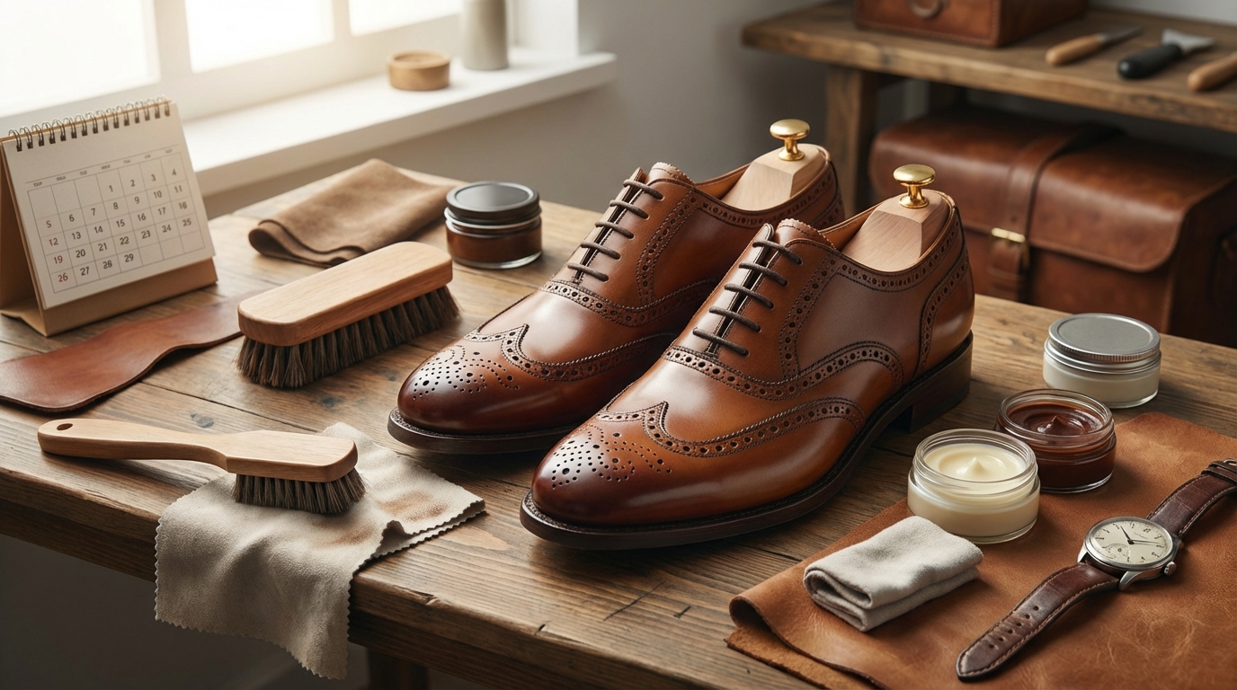 革靴の手入れ頻度とタイミング【状況別ガイド】