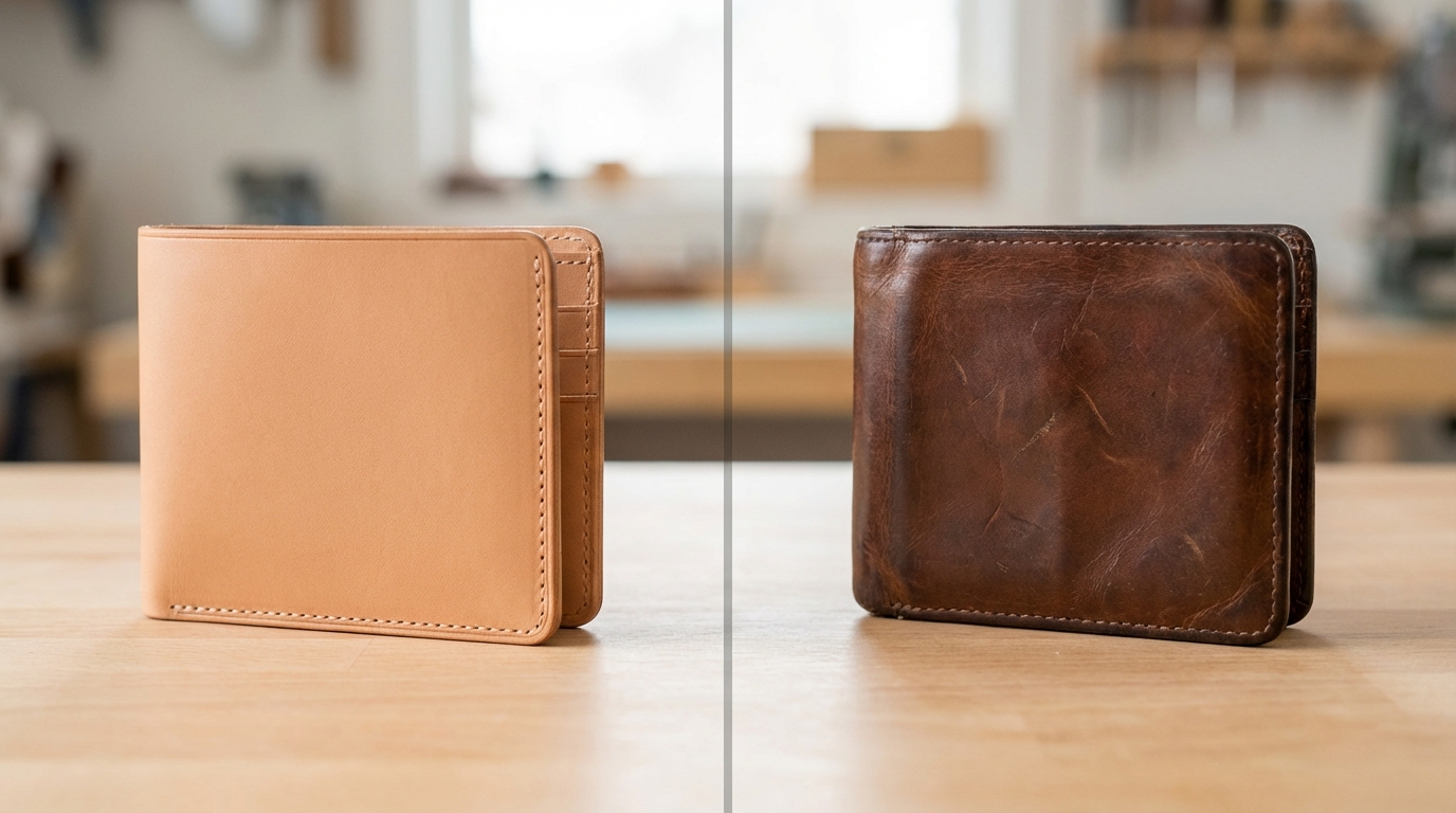 【写真で比較】革財布の経年変化ビフォーアフター