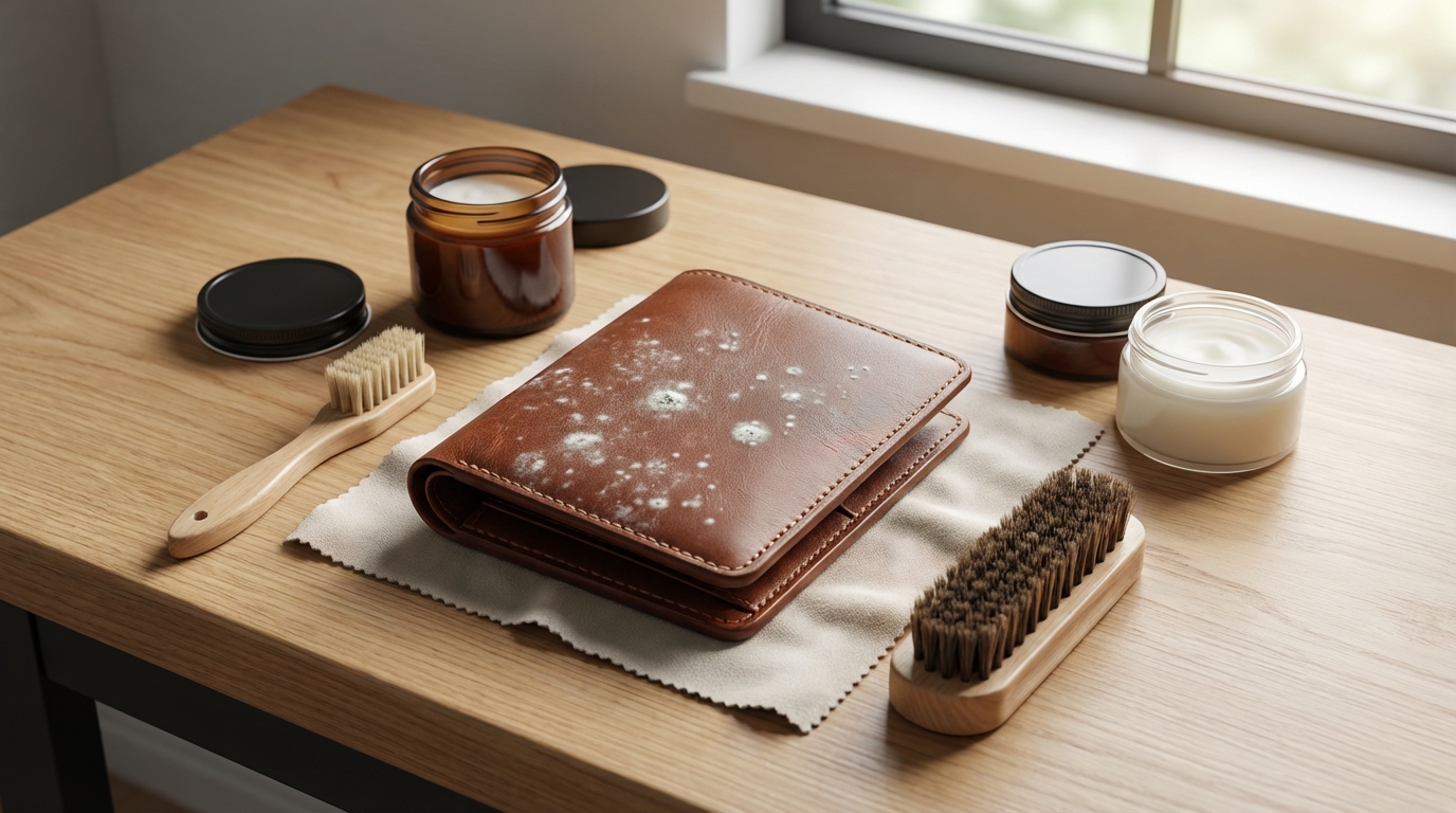 【5ステップ】革財布のカビの落とし方
