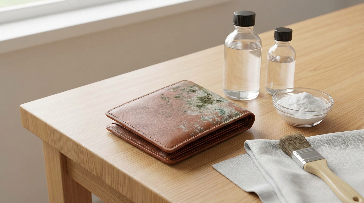 アルコールや重曹は使える?革財布のカビ取りでよくある疑問