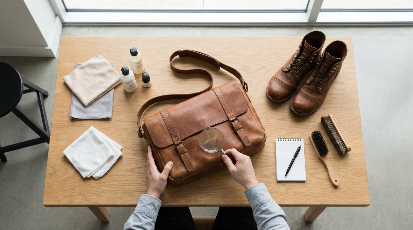 革製品の汚れ落としを始める前に確認すべきこと