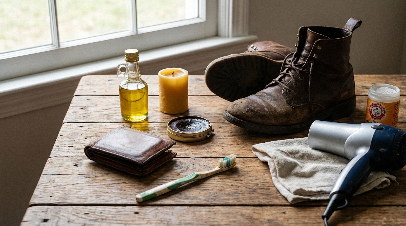 家にあるもので代用できる？革製品の応急処置