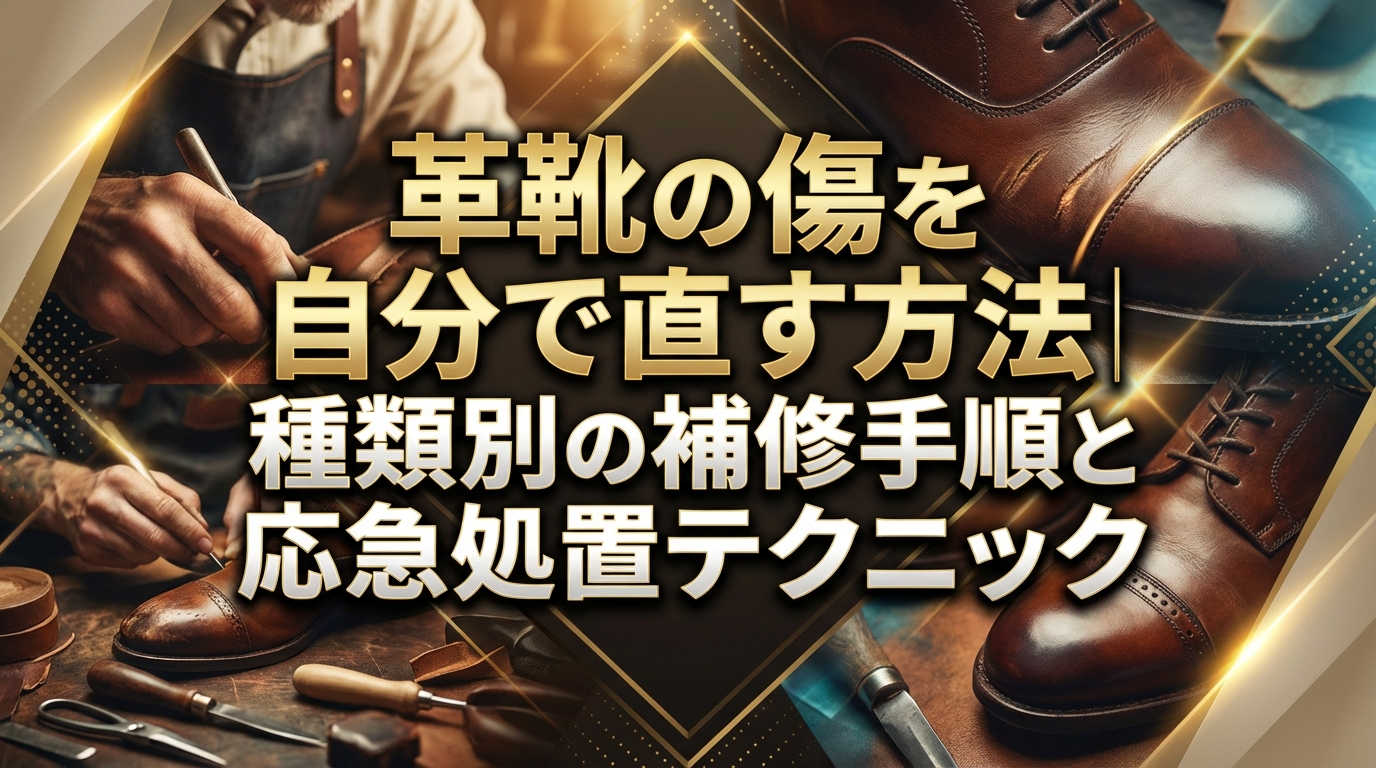 革靴の傷を自分で直す方法|種類別の補修手順と応急処置テクニック