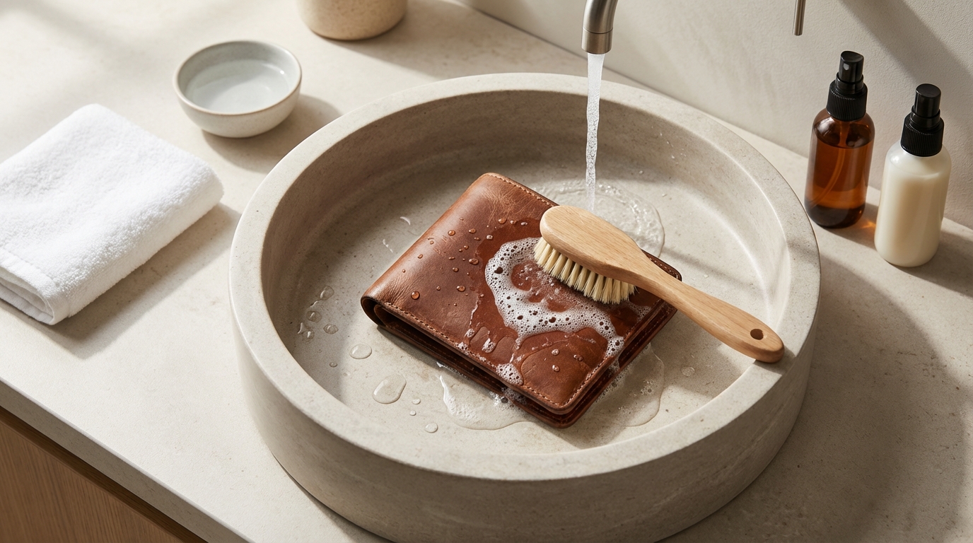 革財布を水洗いする正しい手順【7ステップ】