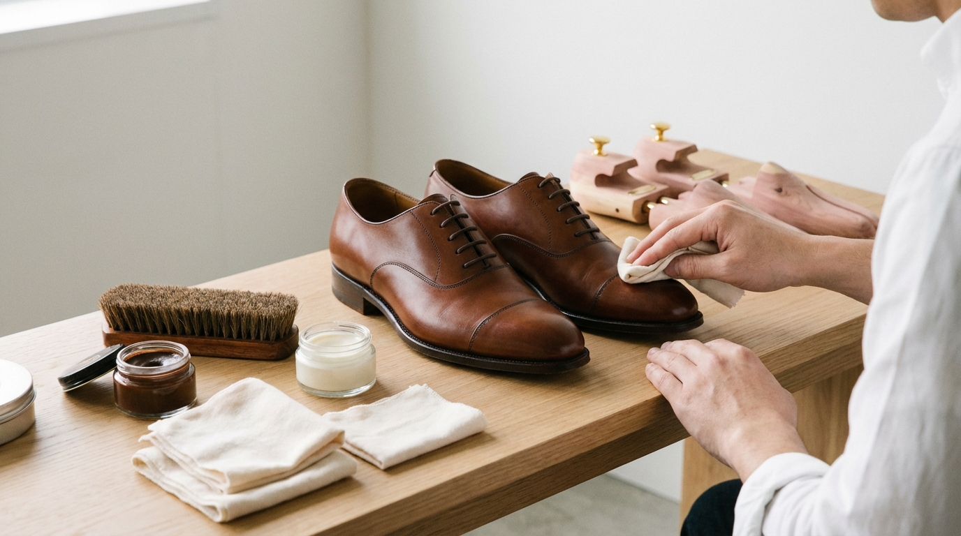 革靴に傷をつけないための予防ケア