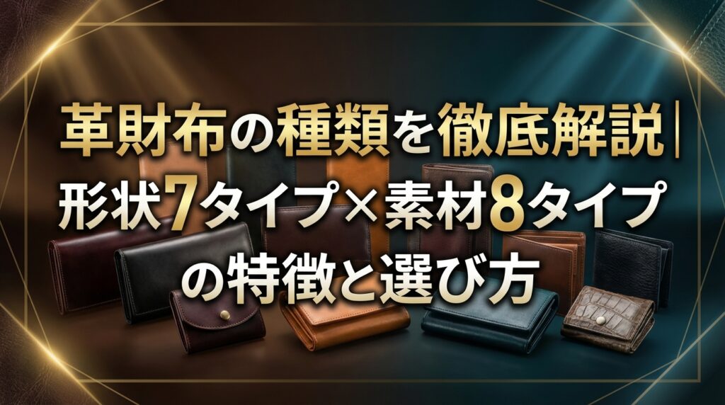 革財布の種類を徹底解説｜形状7タイプ×素材8タイプの特徴と選び方