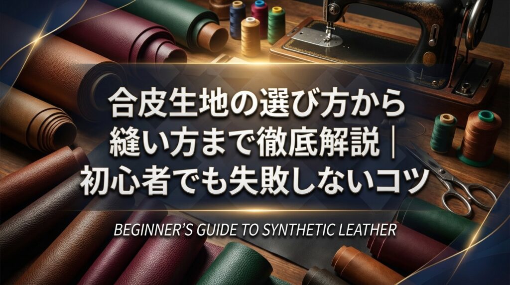 合皮生地の選び方から縫い方まで徹底解説｜初心者でも失敗しないコツ