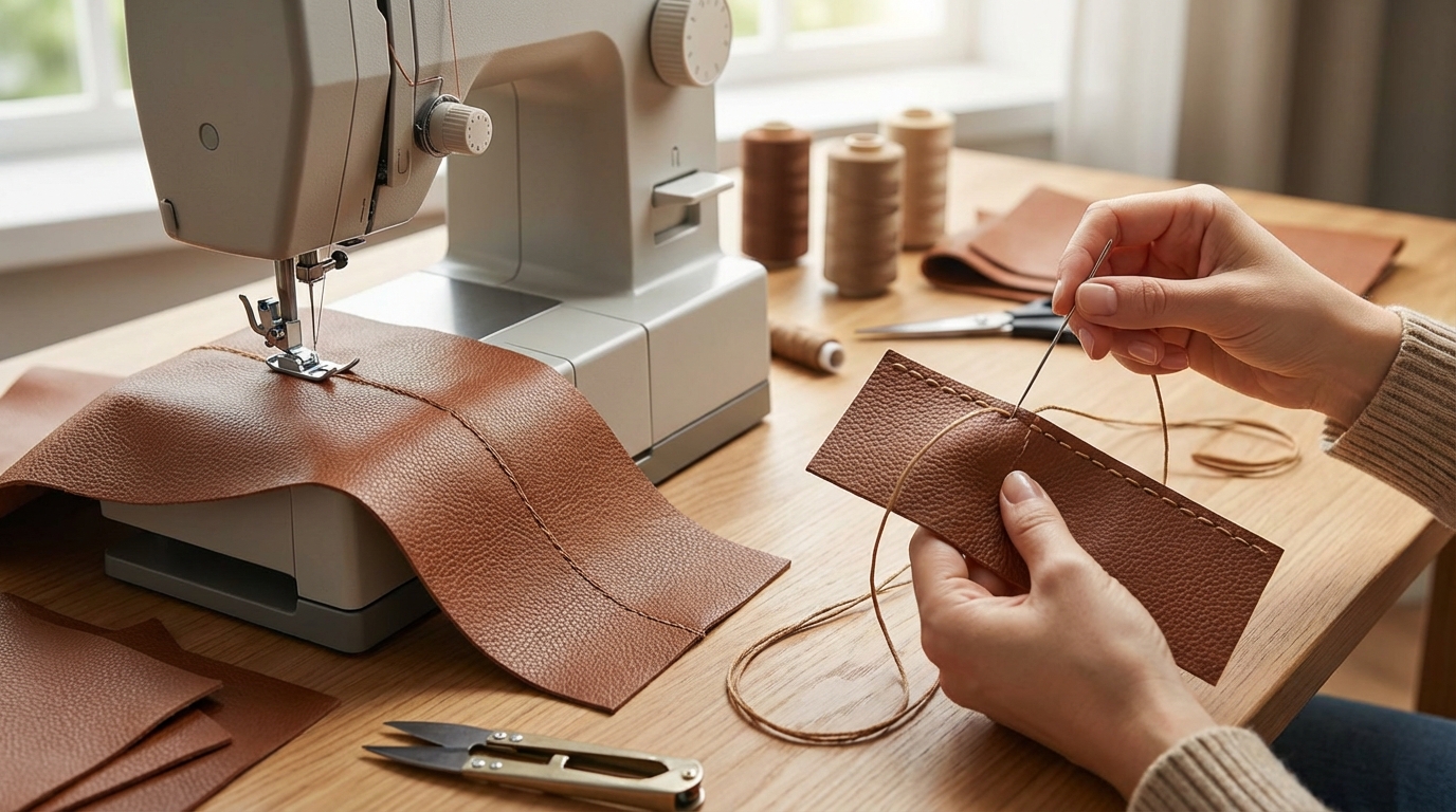 合皮生地の縫い方｜ミシン・手縫いの基本テクニック