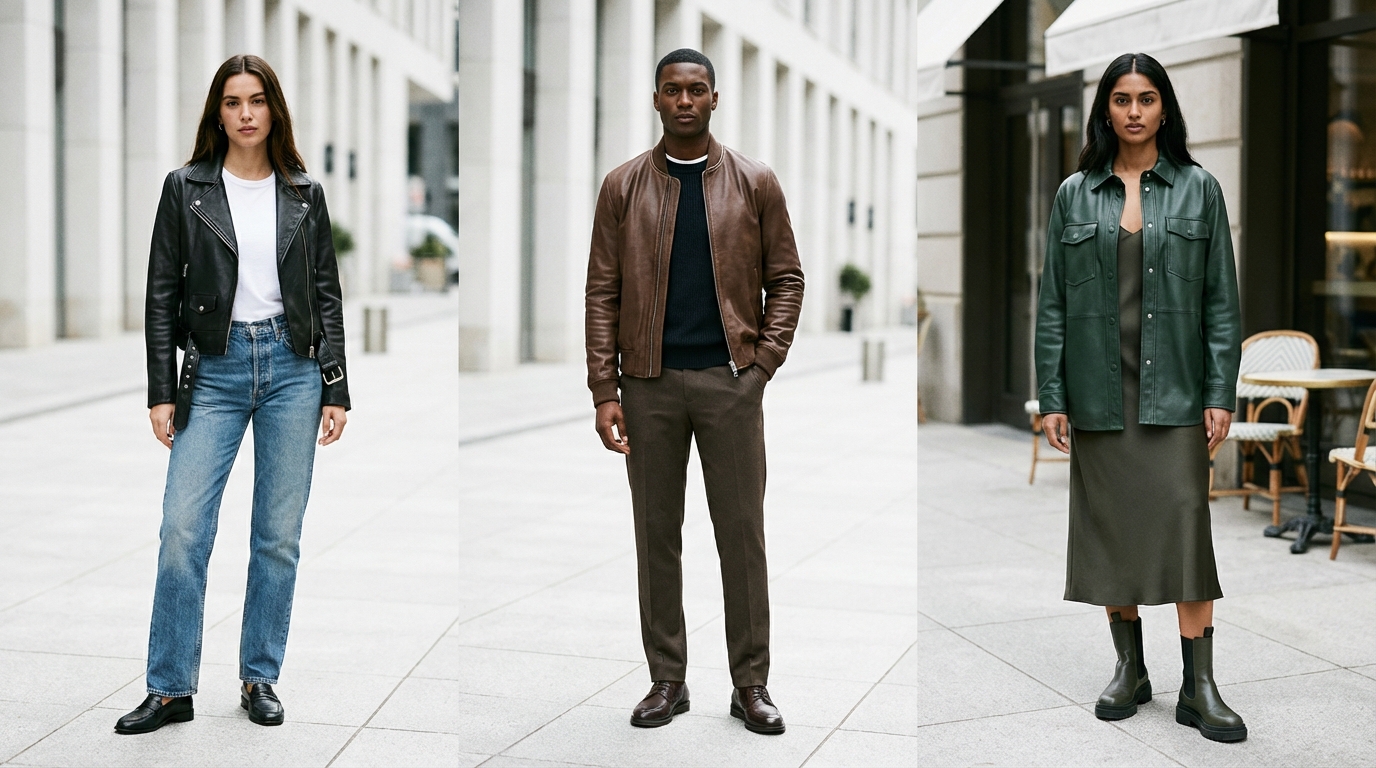 すぐ真似できる|ダサくならない革ジャンコーデ3選