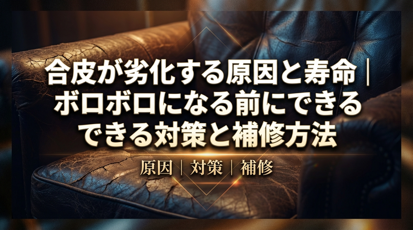 合皮が劣化する原因と寿命｜ボロボロになる前にできる対策と補修方法