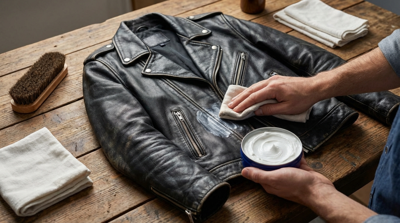 ニベアを使った革ジャンの手入れ方法【7ステップ】