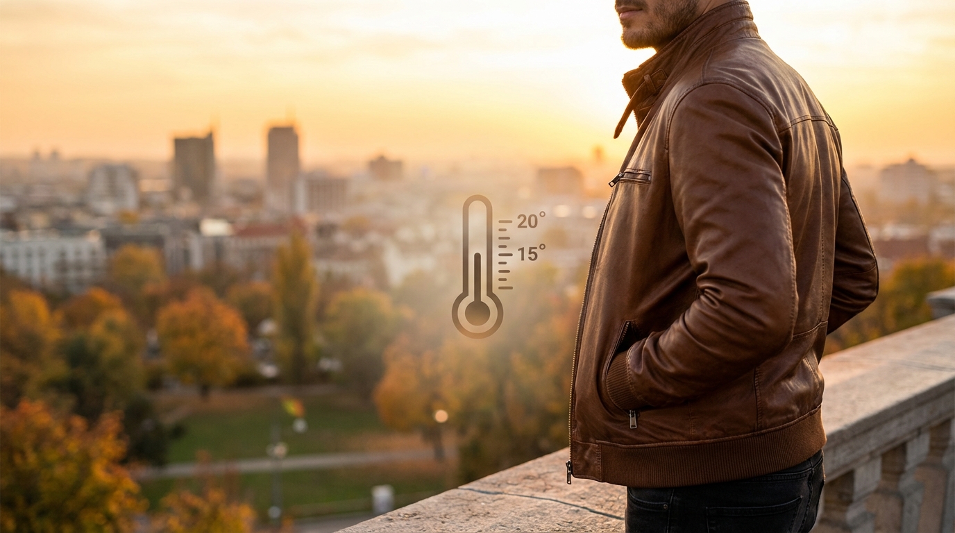 【結論】革ジャンに最適な気温は15〜20度|着用判定の早見表付き