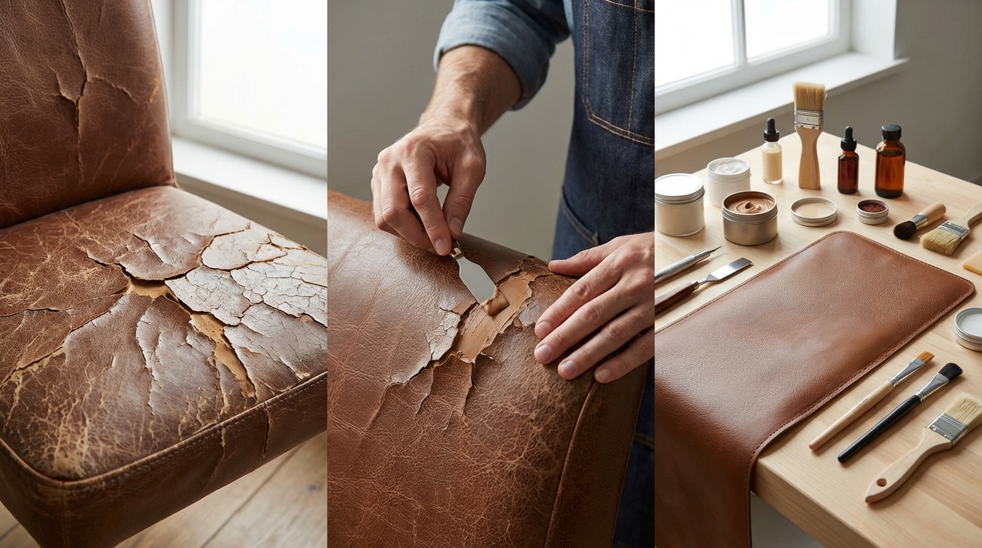 劣化した合皮の補修方法|段階別の対処法