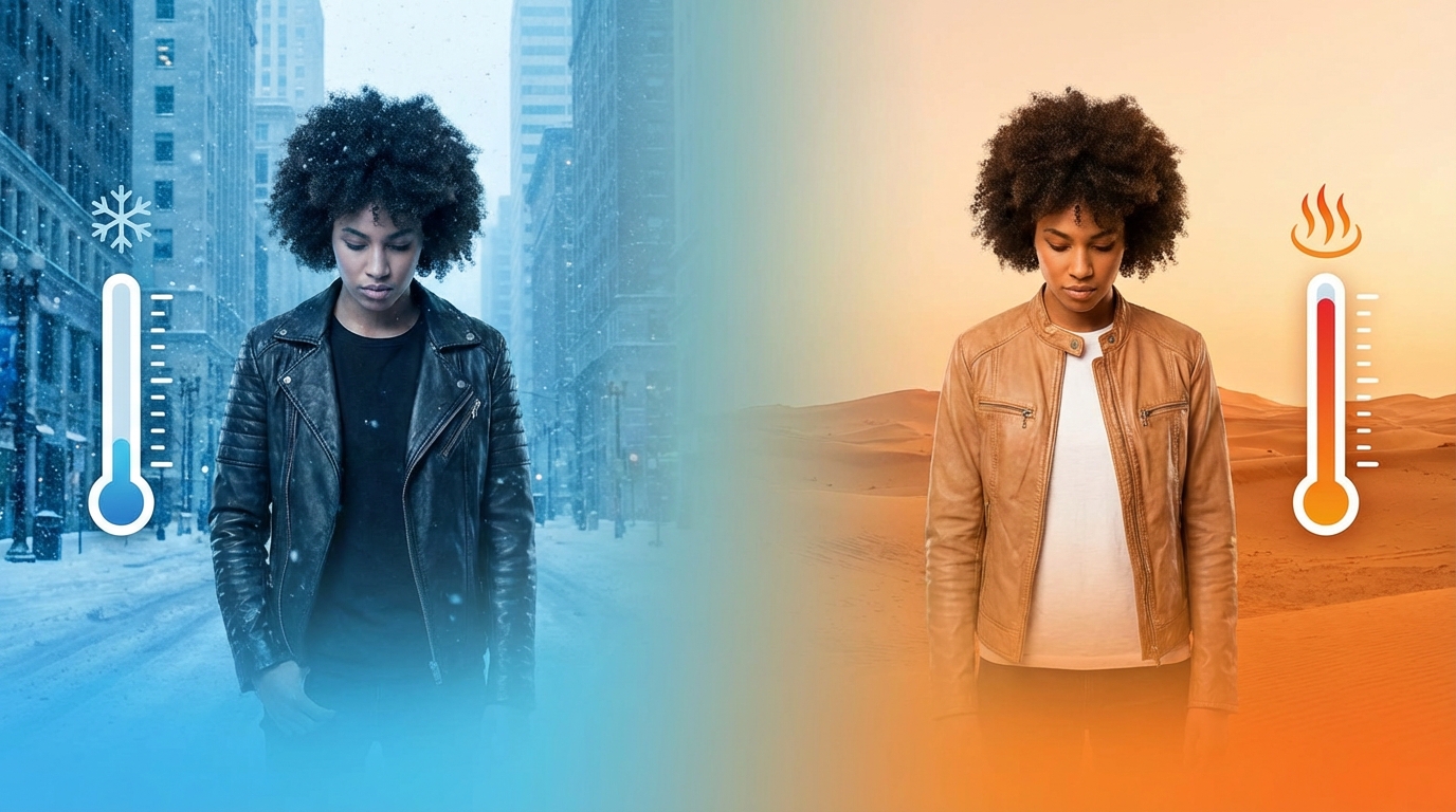 気温帯別に解説|革ジャンの快適ゾーンと注意点