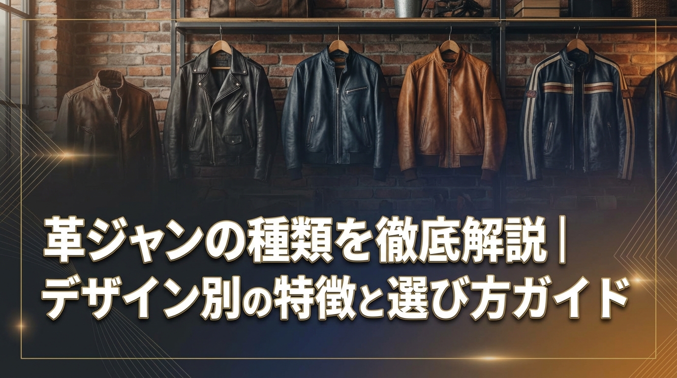 革ジャンの種類を徹底解説|デザイン・素材別の特徴と選び方ガイド