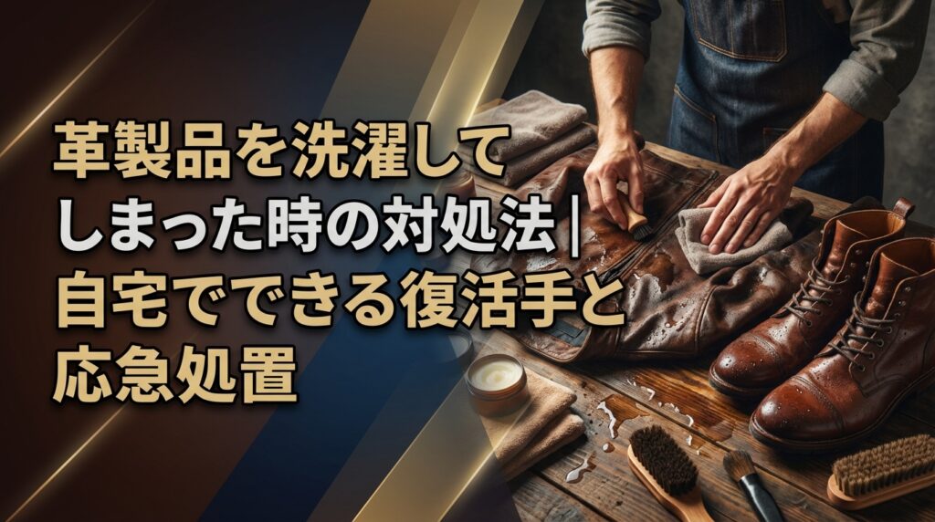 革製品を洗濯してしまった時の対処法｜自宅でできる復活手順と応急処置