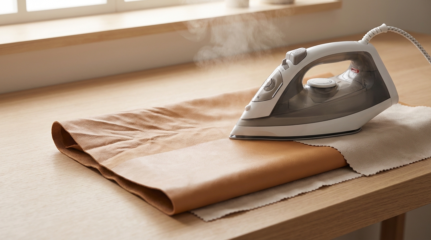 合皮のしわ取り方法①アイロン【最も効果的】