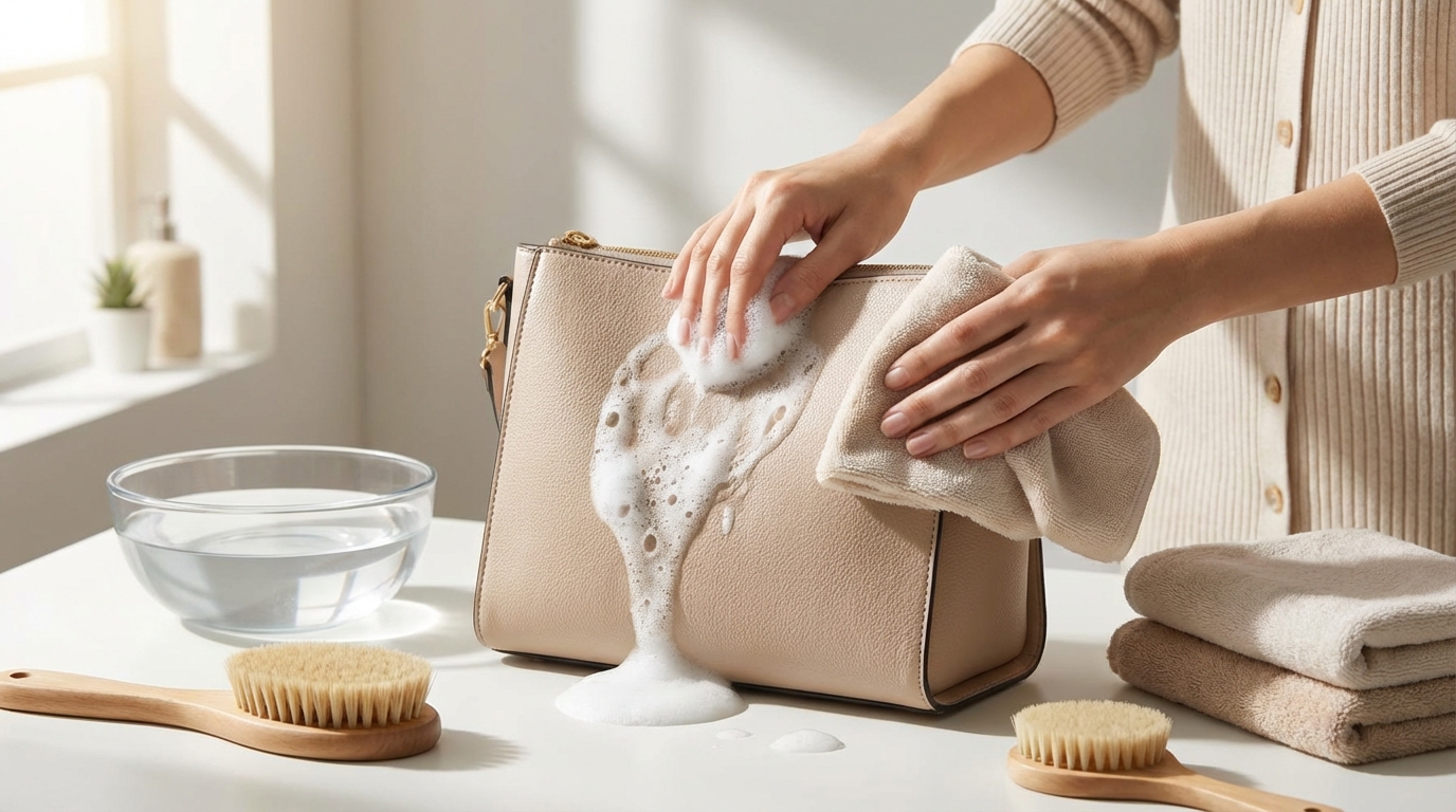 合皮の正しい洗い方｜手洗い7ステップ