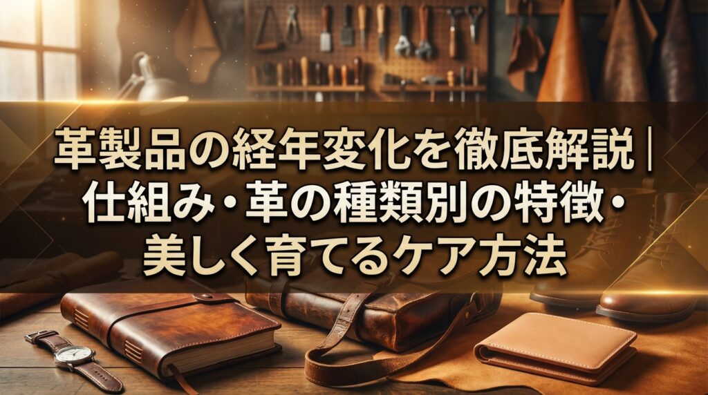 革製品の経年変化を徹底解説｜仕組み・革の種類別の特徴・美しく育てるケア方法