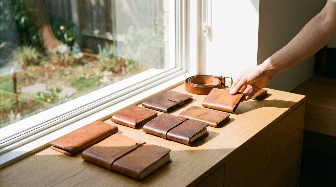 経年変化を早める方法｜ヌメ革の日光浴のやり方