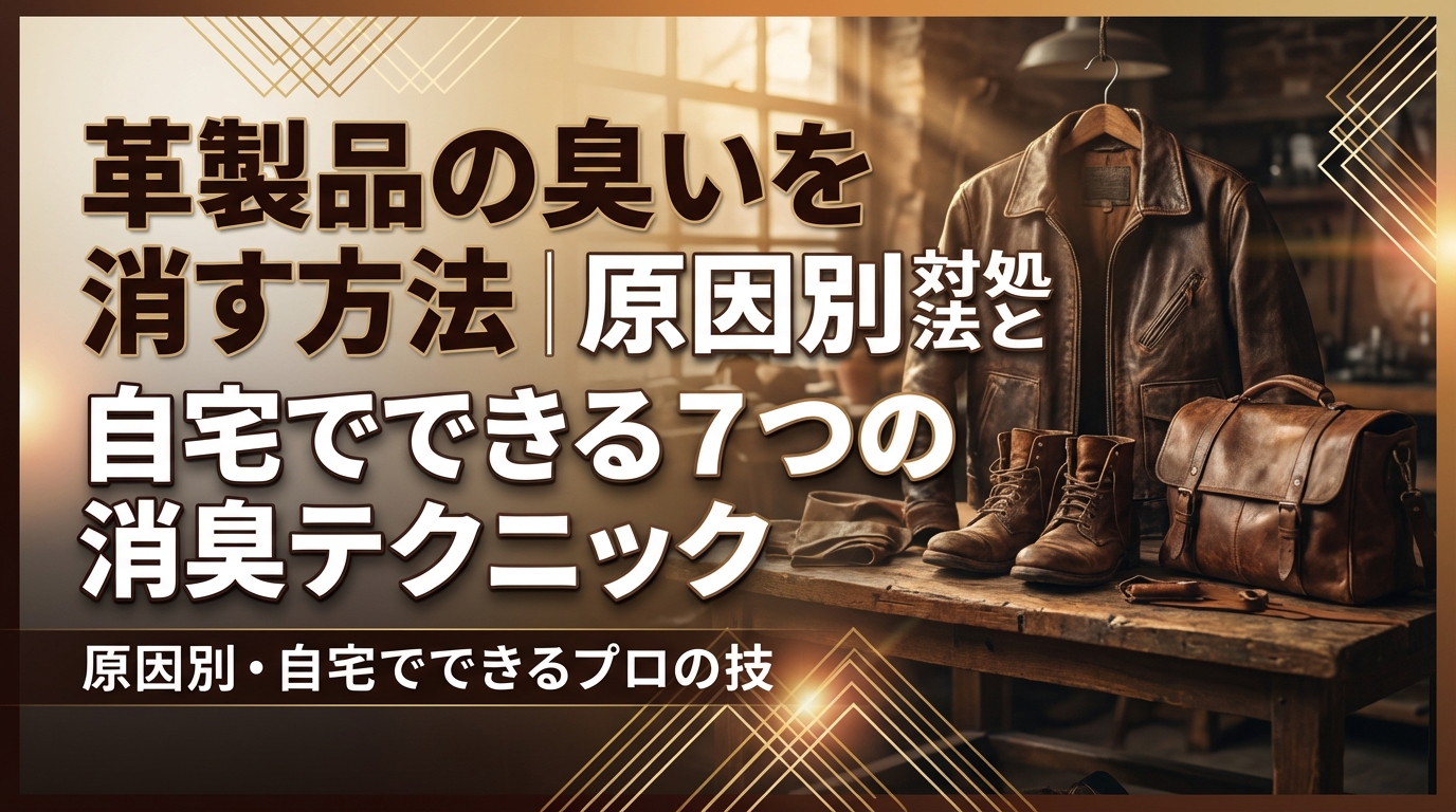 革製品の臭いを消す方法｜原因別の対処法と自宅でできる7つの消臭テクニック