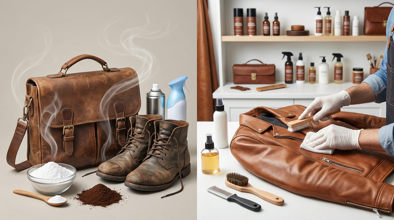 革製品の臭いが自力で消えないときはプロに相談