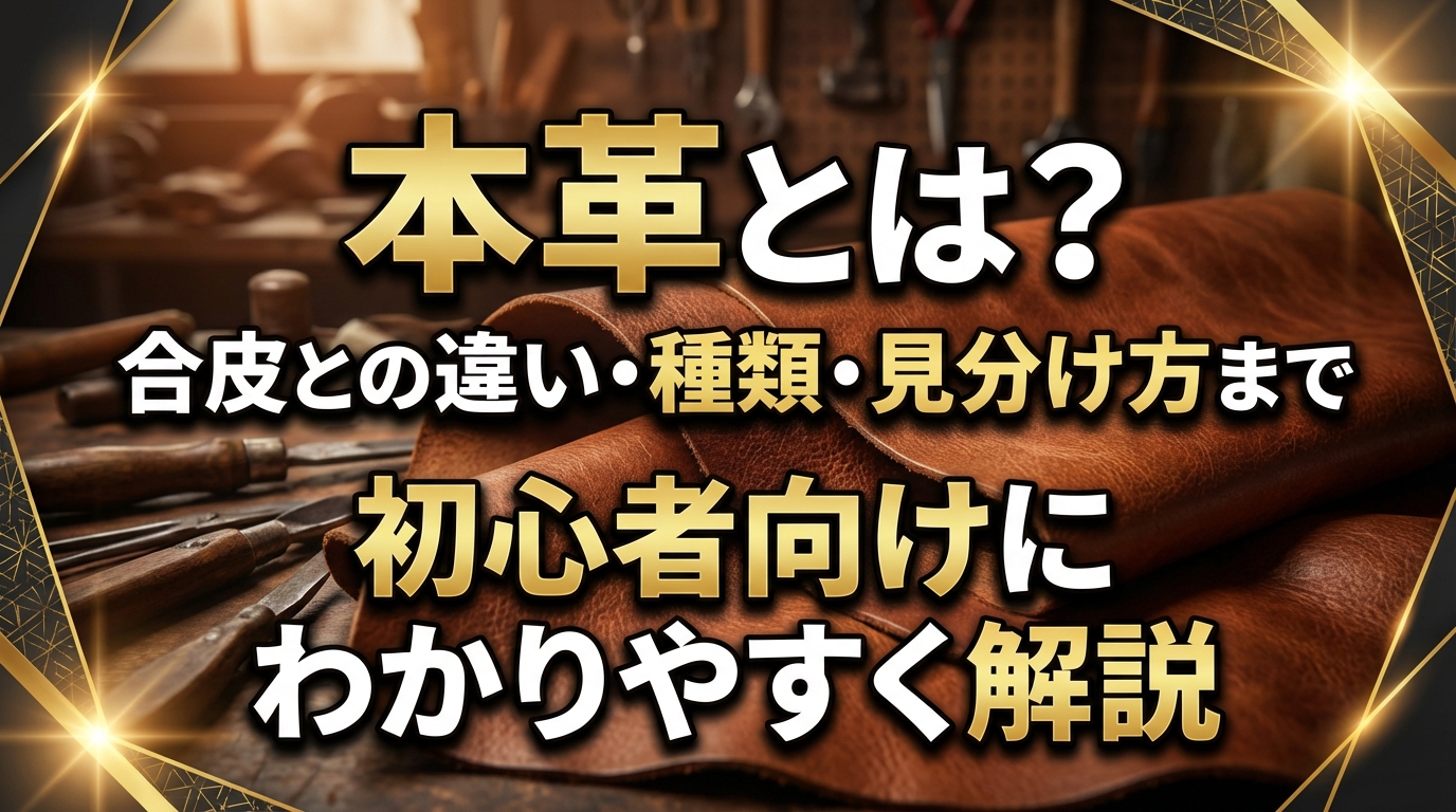 本革とは？合皮との違い・種類・見分け方まで初心者向けにわかりやすく解説