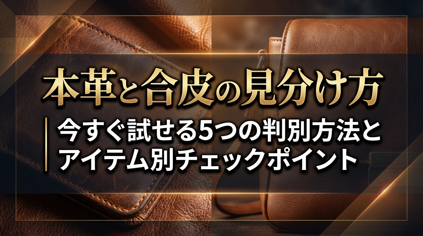 本革と合皮の見分け方｜今すぐ試せる5つの判別方法とアイテム別チェックポイント
