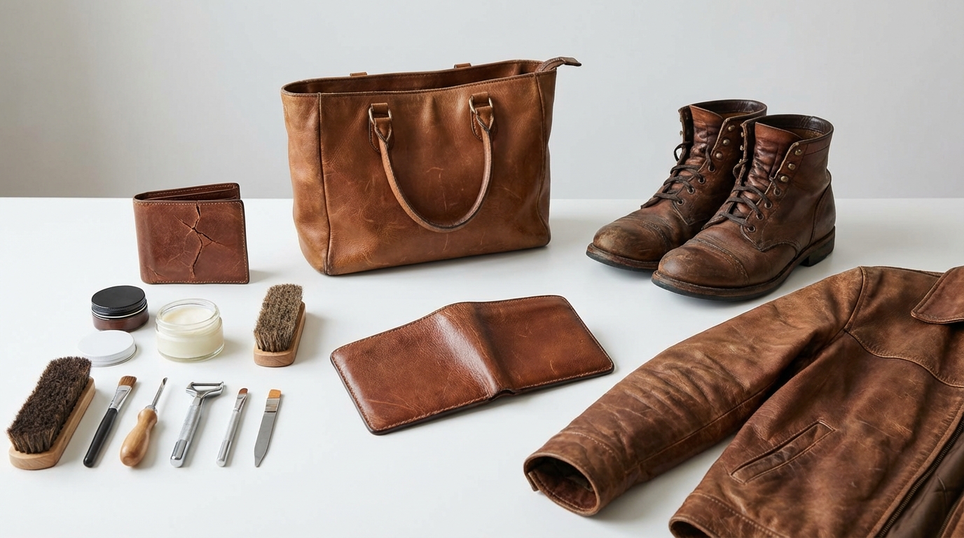 【アイテム別】革財布・バッグ・靴・ジャケットのひび割れ補修ポイント