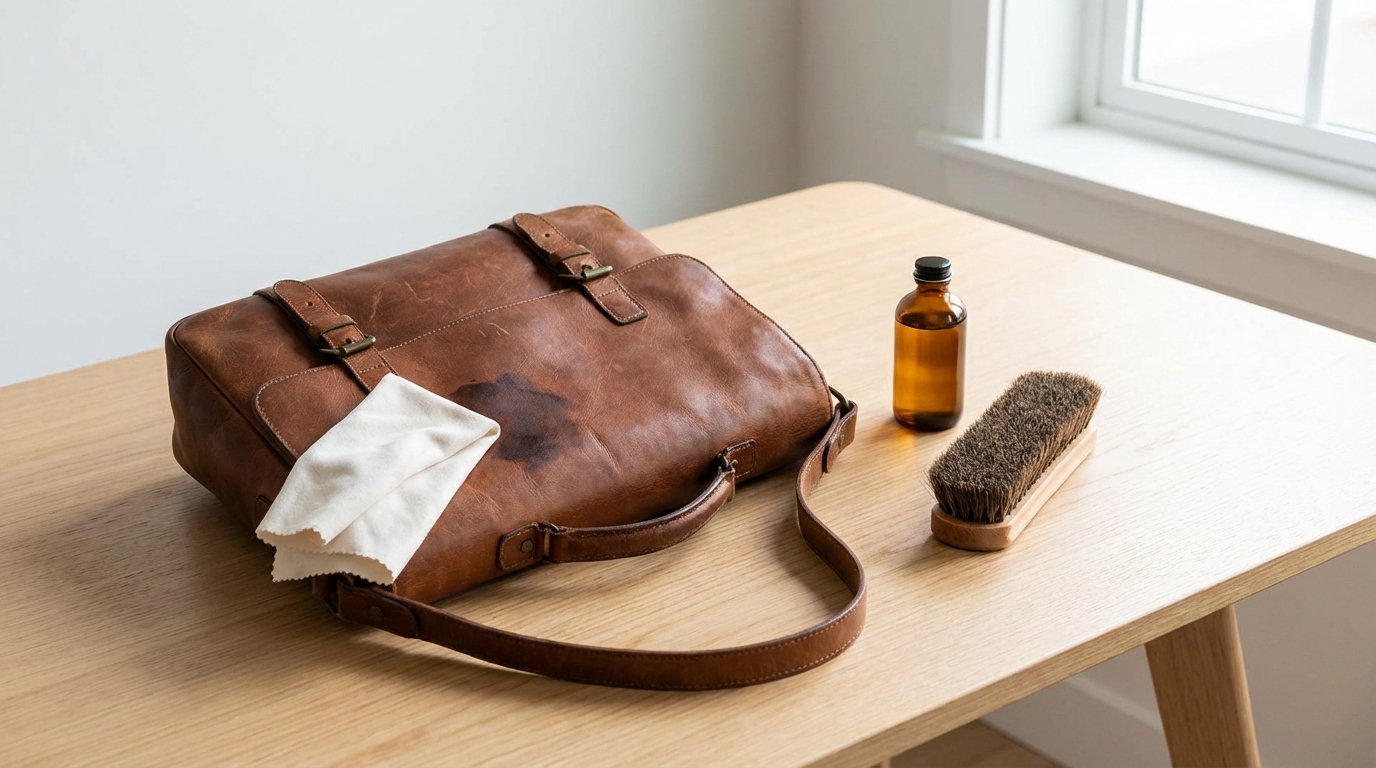 【5ステップ】革製品の黒ずみをクリーナーで落とす方法