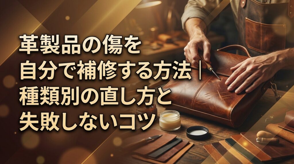 革製品の傷を自分で補修する方法｜種類別の直し方と失敗しないコツ