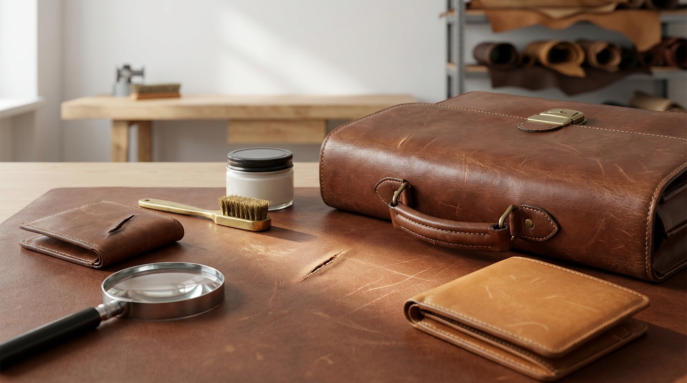 革製品につく傷の種類と見分け方