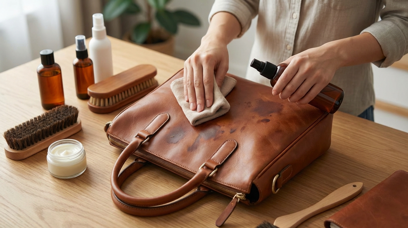 革製品の色移りをクリーナーで落とす正しい手順【5ステップ】