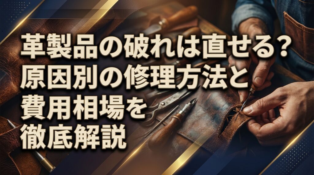 革製品の破れは直せる？原因別の修理方法と費用相場を徹底解説