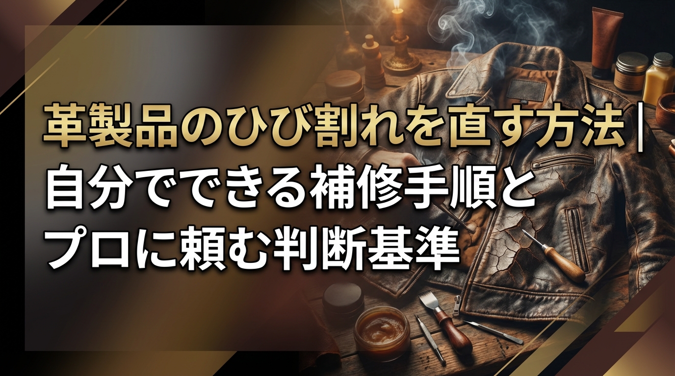 革製品のひび割れを直す方法｜自分でできる補修手順とプロに頼む判断基準