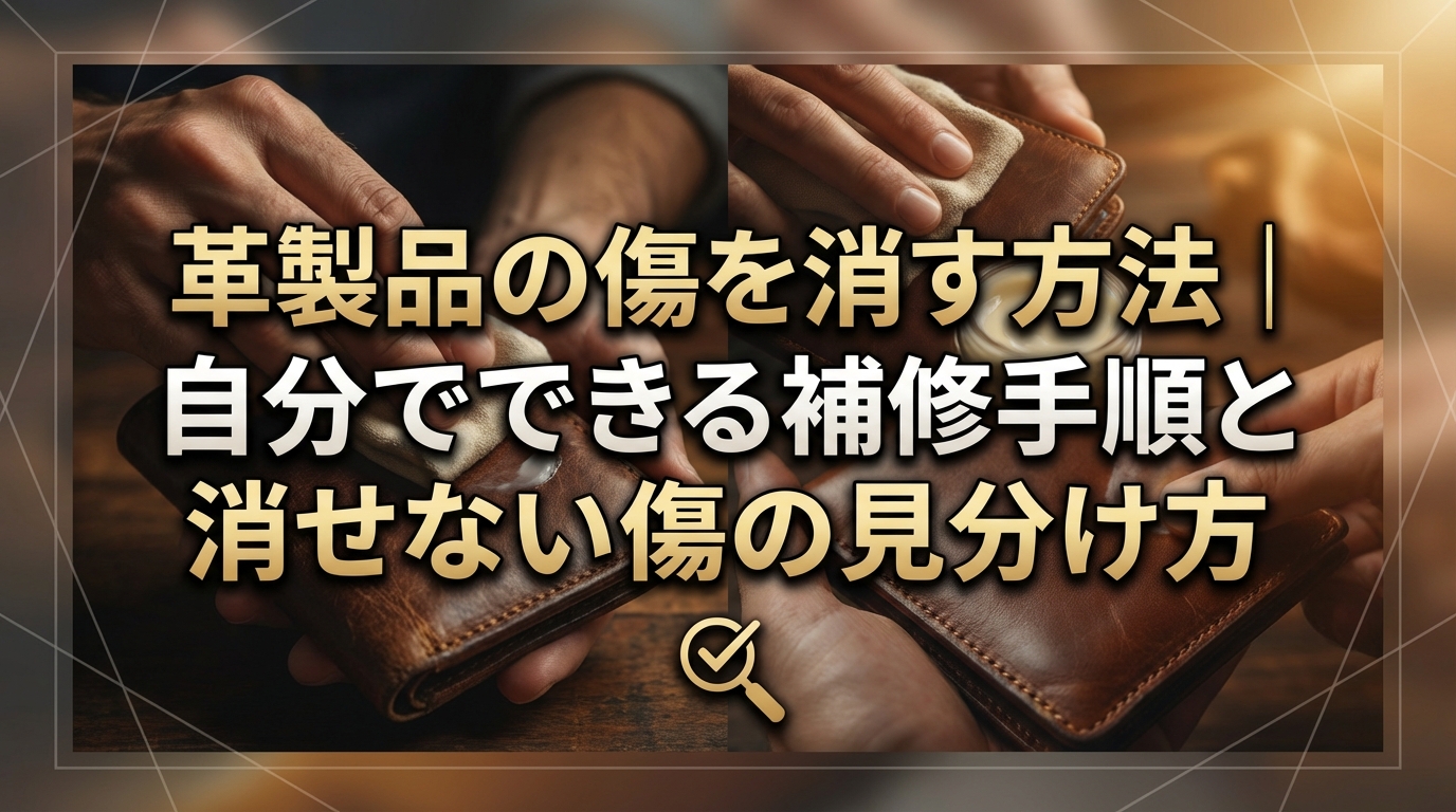革製品の傷を消す方法|自分でできる補修手順と消せない傷の見分け方