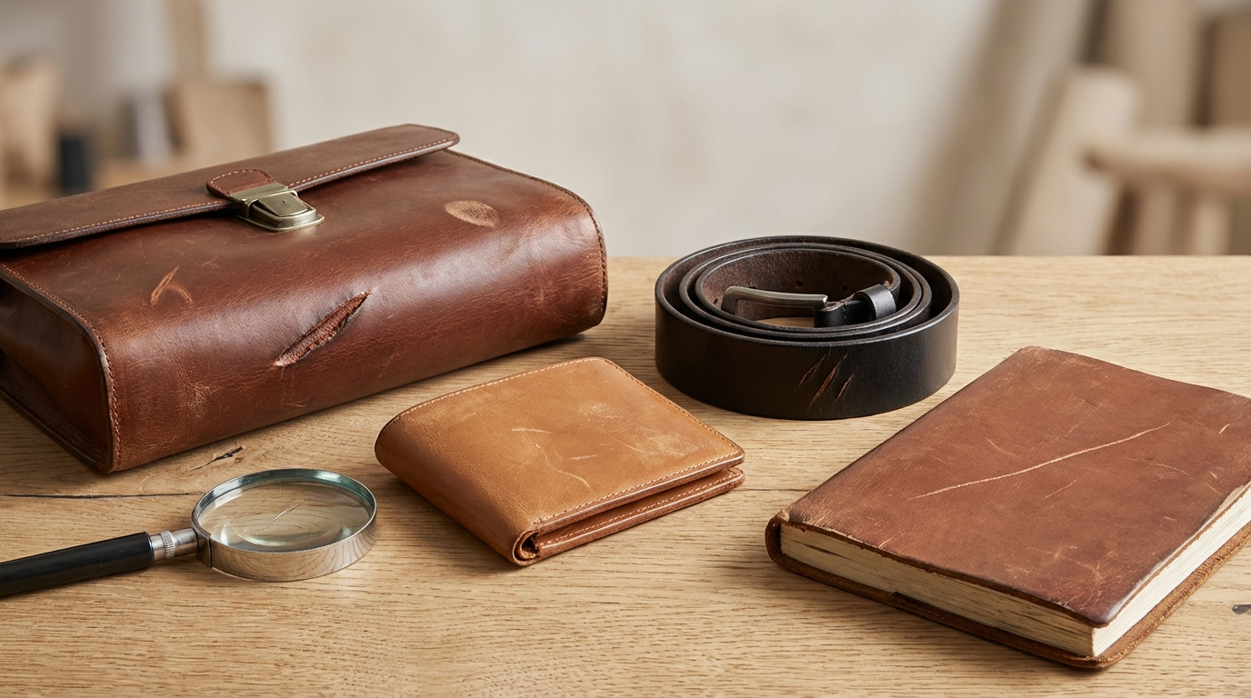 革製品につく傷の種類と特徴【写真で解説】