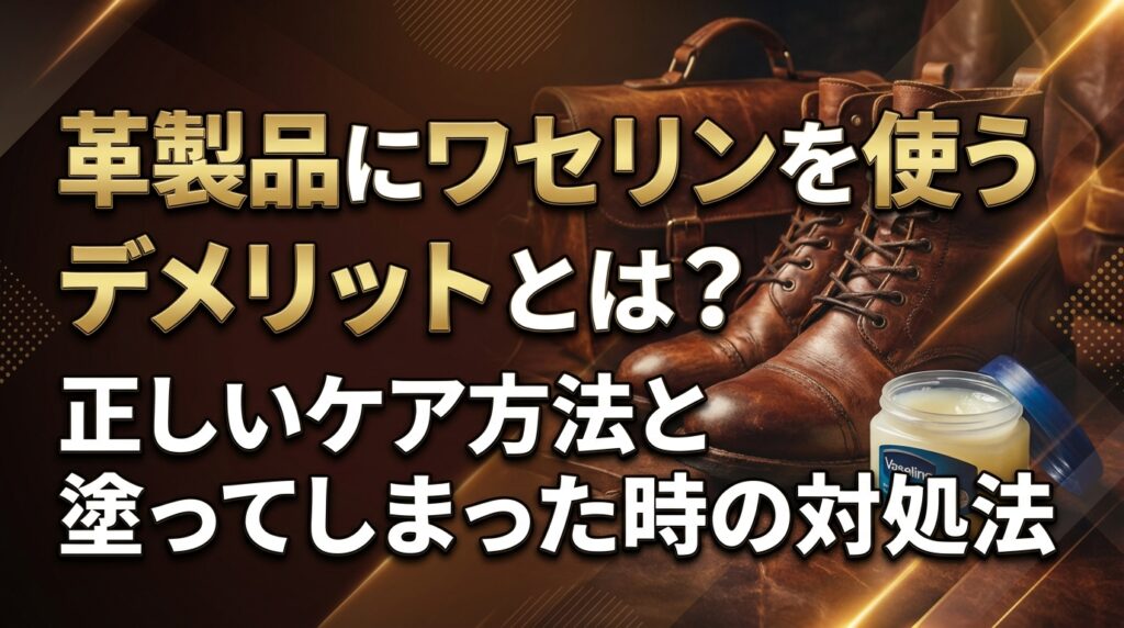 革製品にワセリンを使うデメリットとは？正しいケア方法と塗ってしまった時の対処法