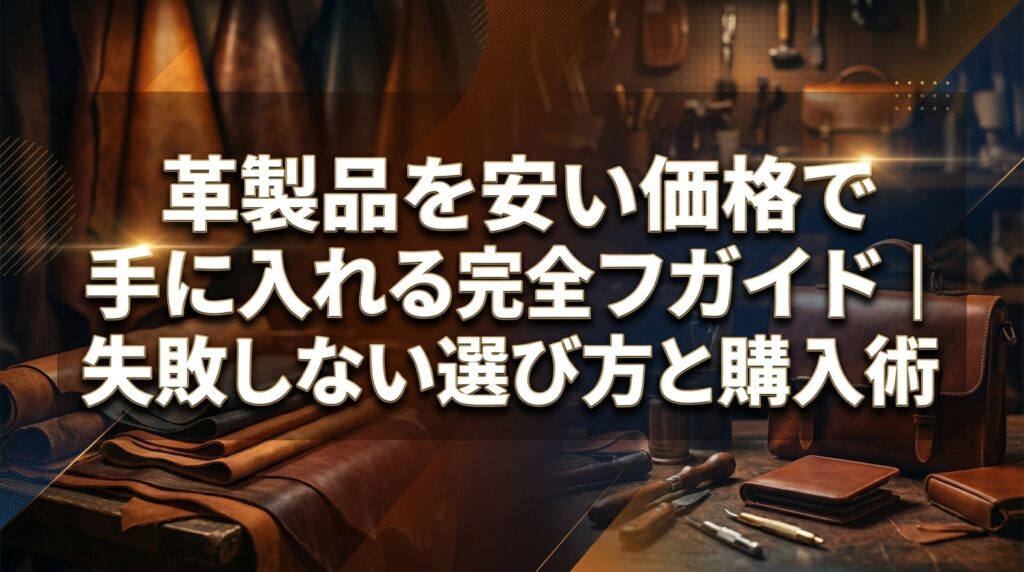 革製品を安い価格で手に入れる完全ガイド｜失敗しない選び方と購入術