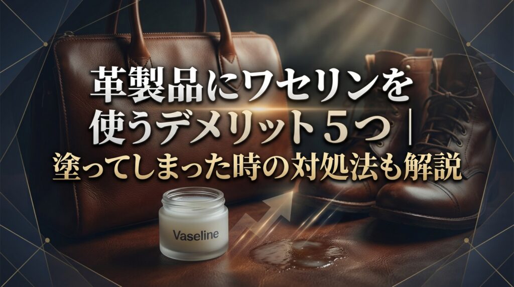革製品にワセリンを使うデメリット5つ｜塗ってしまった時の対処法も解説