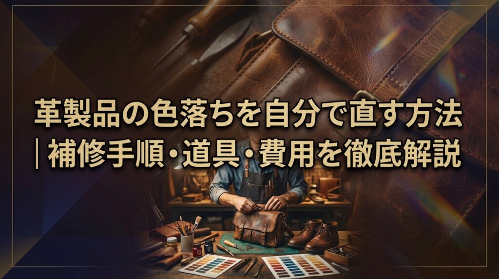 革製品の色落ちを自分で直す方法｜補修手順・道具・費用を徹底解説