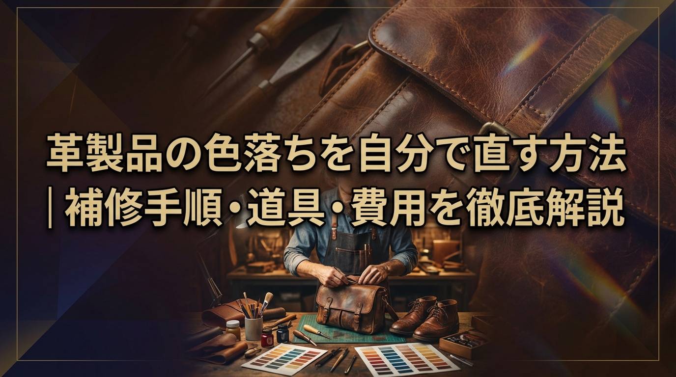 革製品の色落ちを自分で直す方法｜補修手順・道具・費用を徹底解説
