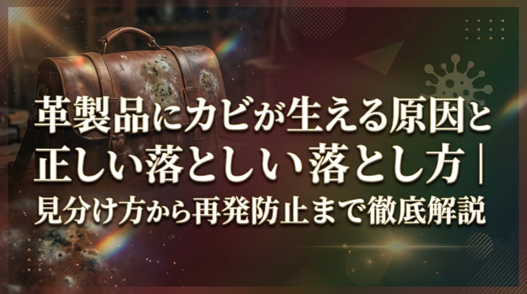 革製品にカビが生える原因と正しい落とし方｜見分け方から再発防止まで徹底解説