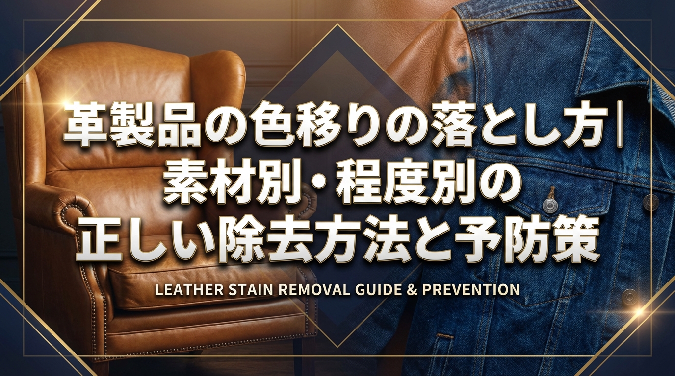 革製品の色移りの落とし方|素材別・程度別の正しい除去方法と予防策