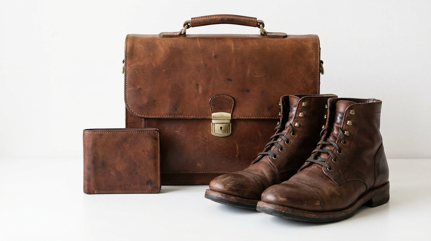 革製品に黒ずみができる3つの原因