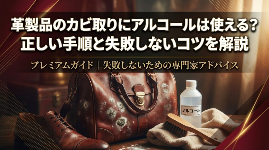 革製品のカビ取りにアルコールは使える？正しい手順と失敗しないコツを解説