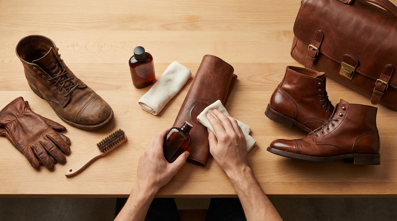 革製品クリーナーの正しい使い方【5ステップ】